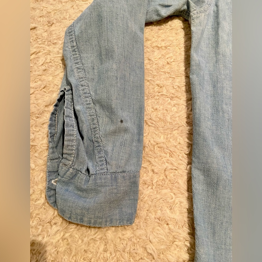 Vintage Men’s 40s 50s Prison Chambray Shirt Jail Workwear Denim Jeans Jacket - Picture 7 of 8